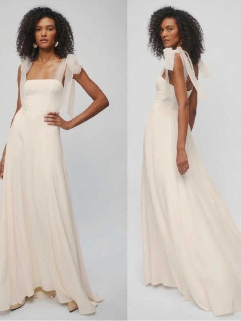 reformation balsam dress in ivory